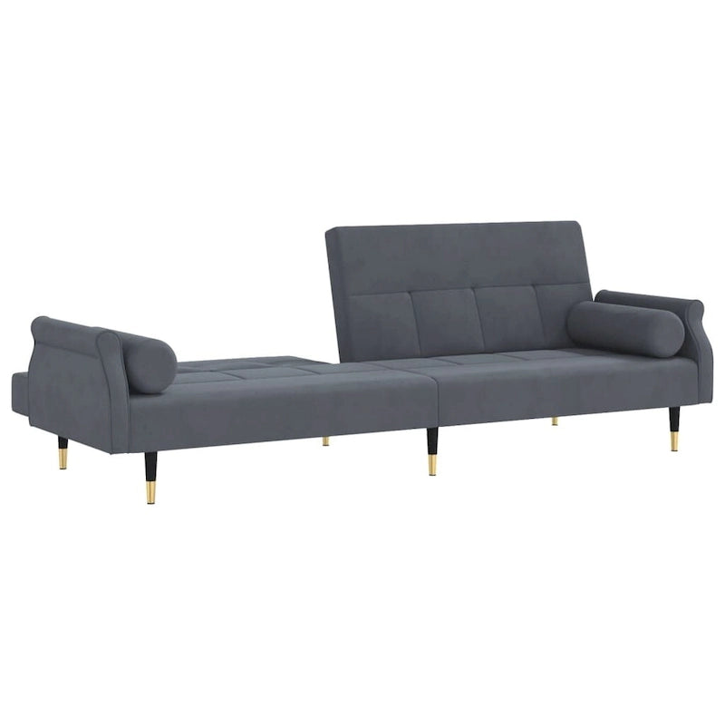vidaXL Sofa Bed Loveseat Convertible Sofa Bed with Cushions for Studio Velvet - 85 x 35 x 27.6