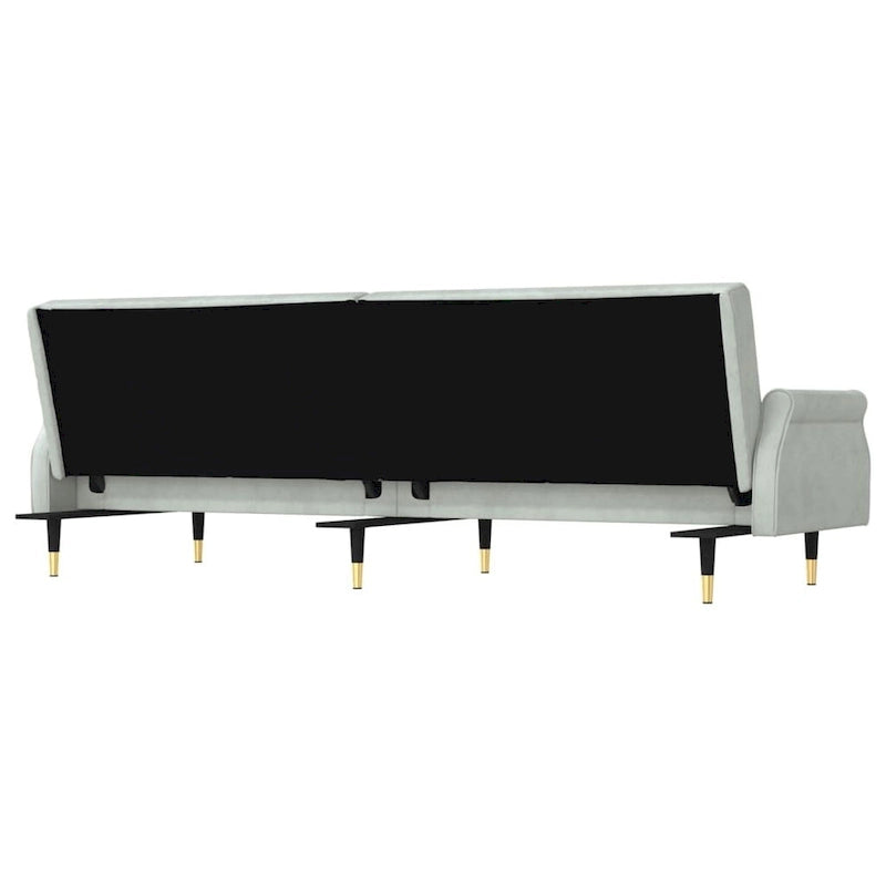 vidaXL Sofa Bed Loveseat Convertible Sofa Bed with Cushions for Studio Velvet - 85 x 35 x 27.6