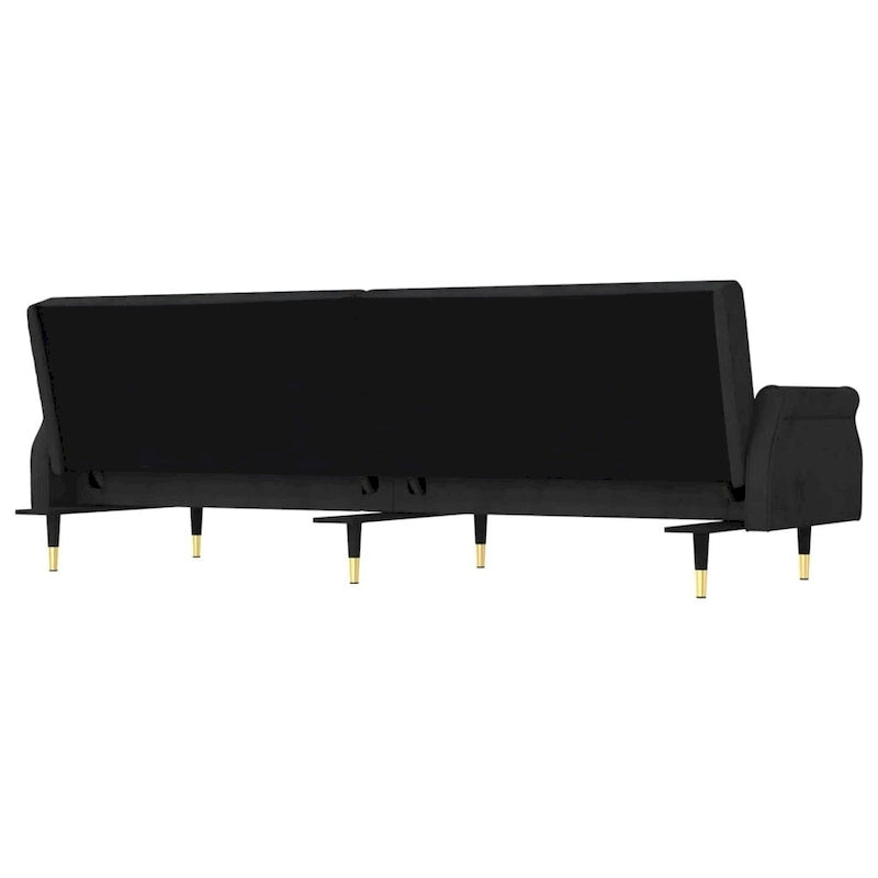 vidaXL Sofa Bed Loveseat Convertible Sofa Bed with Cushions for Studio Velvet - 85 x 35 x 27.6
