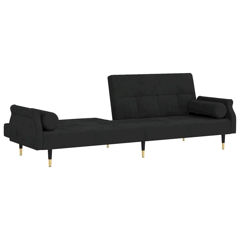 vidaXL Sofa Bed Loveseat Convertible Sofa Bed with Cushions for Studio Velvet - 85 x 35 x 27.6