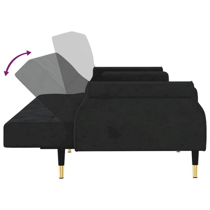vidaXL Sofa Bed Loveseat Convertible Sofa Bed with Cushions for Studio Velvet - 85 x 35 x 27.6