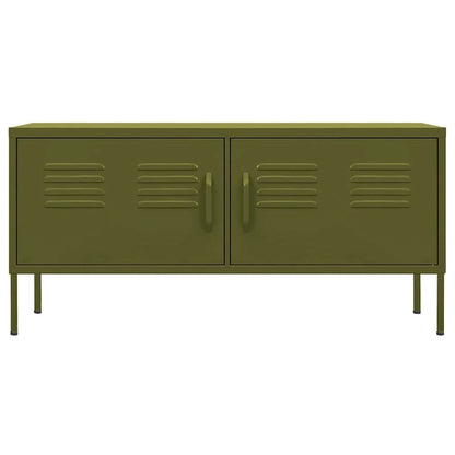 vidaXL TV Stand TV Unit Sideboard Home TV Console Media Unit Cupboard Steel - 41.3 x 13.8 x 19.7