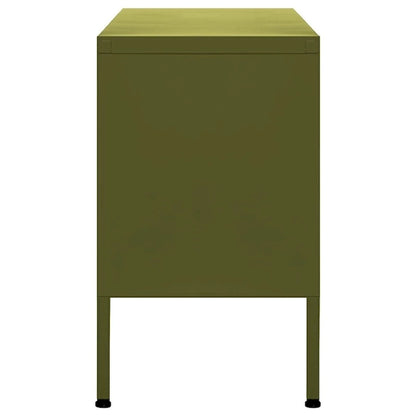vidaXL TV Stand TV Unit Sideboard Home TV Console Media Unit Cupboard Steel - 41.3 x 13.8 x 19.7