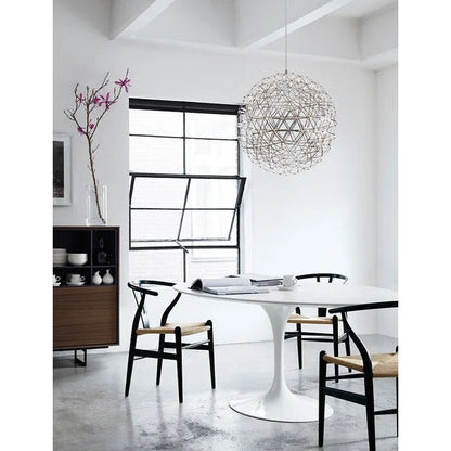 Set of 2 Natural Modern Wood Dining Chair With Back Y Arm Armchair Hemp Seat Home Restaurant Office Desk Work Kitchen