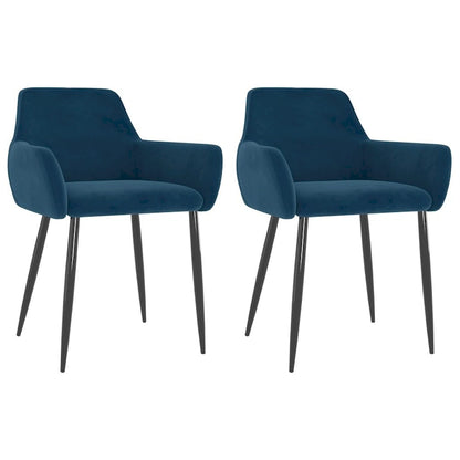 vidaXL Dining Chairs Upholstered Chair with Metal Legs for Living Room Velvet - 22 x 22 x 30.7