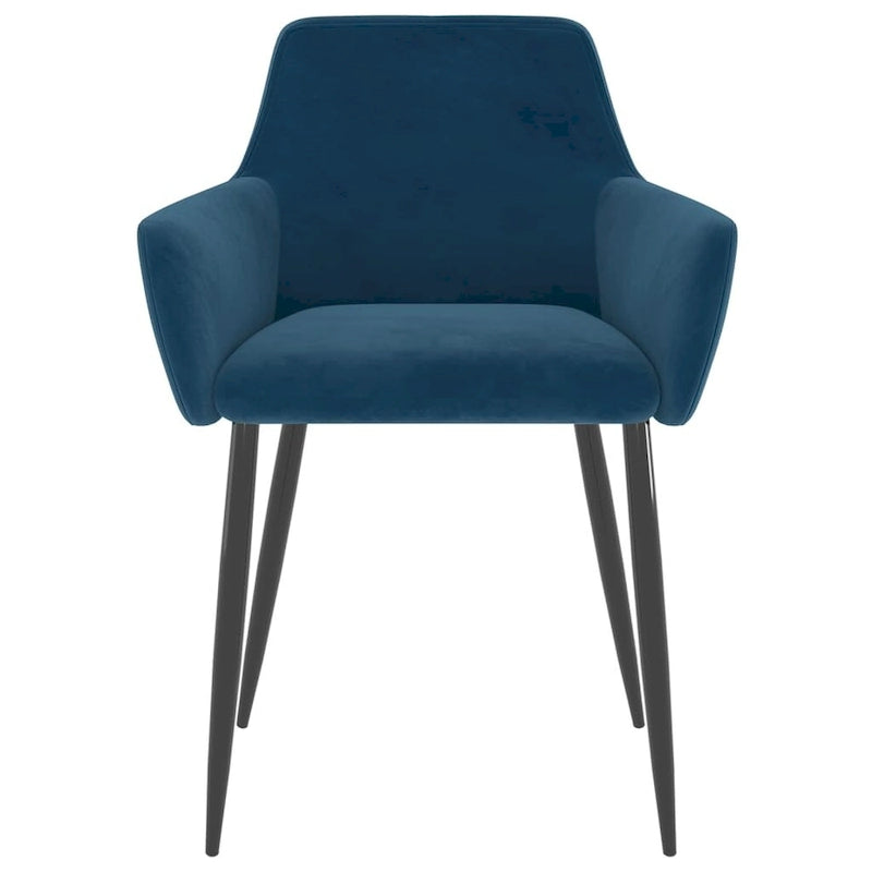 vidaXL Dining Chairs Upholstered Chair with Metal Legs for Living Room Velvet - 22 x 22 x 30.7