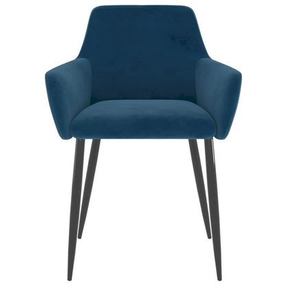 vidaXL Dining Chairs Upholstered Chair with Metal Legs for Living Room Velvet - 22 x 22 x 30.7