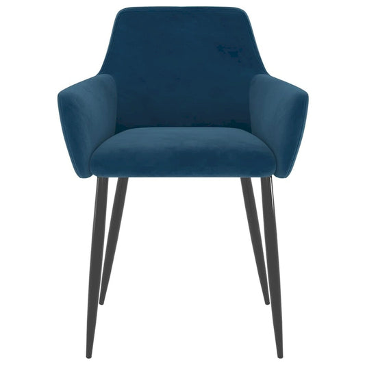vidaXL Dining Chairs Upholstered Chair with Metal Legs for Living Room Velvet - 22 x 22 x 30.7
