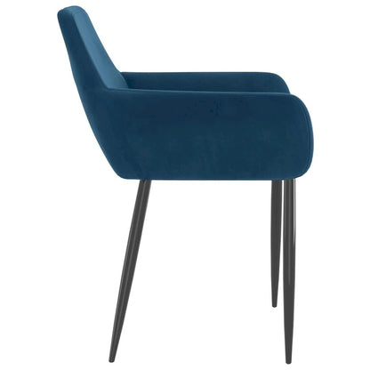 vidaXL Dining Chairs Upholstered Chair with Metal Legs for Living Room Velvet - 22 x 22 x 30.7