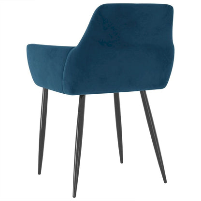 vidaXL Dining Chairs Upholstered Chair with Metal Legs for Living Room Velvet - 22 x 22 x 30.7