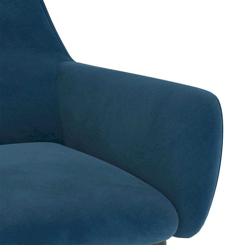 vidaXL Dining Chairs Upholstered Chair with Metal Legs for Living Room Velvet - 22 x 22 x 30.7