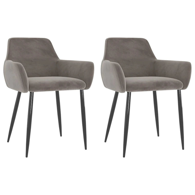 vidaXL Dining Chairs Upholstered Chair with Metal Legs for Living Room Velvet - 22 x 22 x 30.7