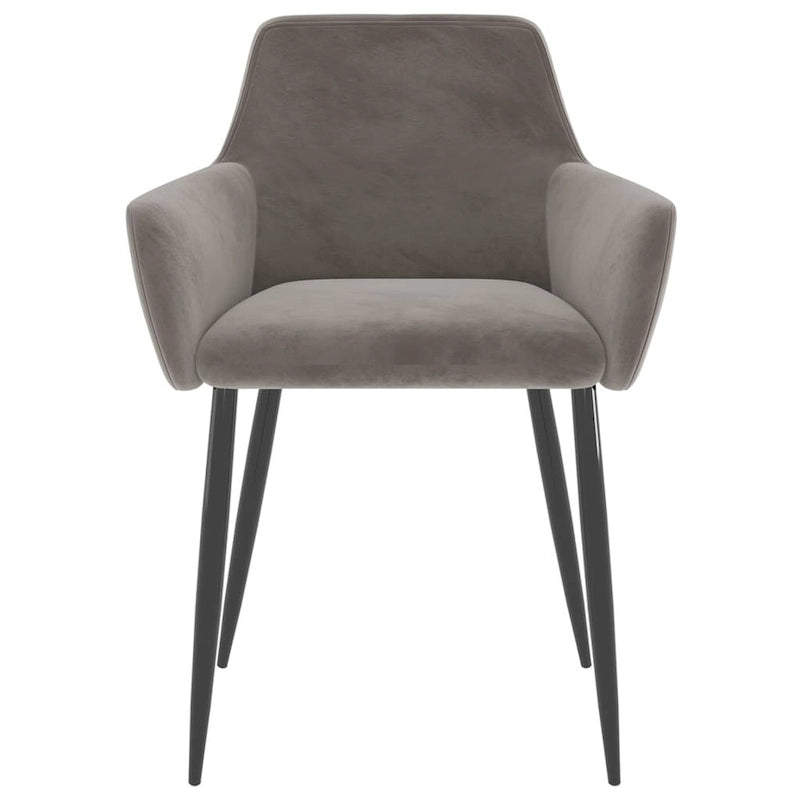 vidaXL Dining Chairs Upholstered Chair with Metal Legs for Living Room Velvet - 22 x 22 x 30.7