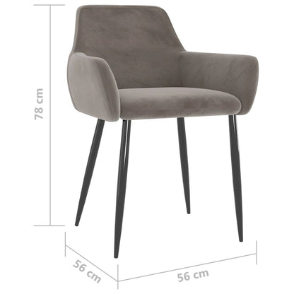 vidaXL Dining Chairs Upholstered Chair with Metal Legs for Living Room Velvet - 22 x 22 x 30.7
