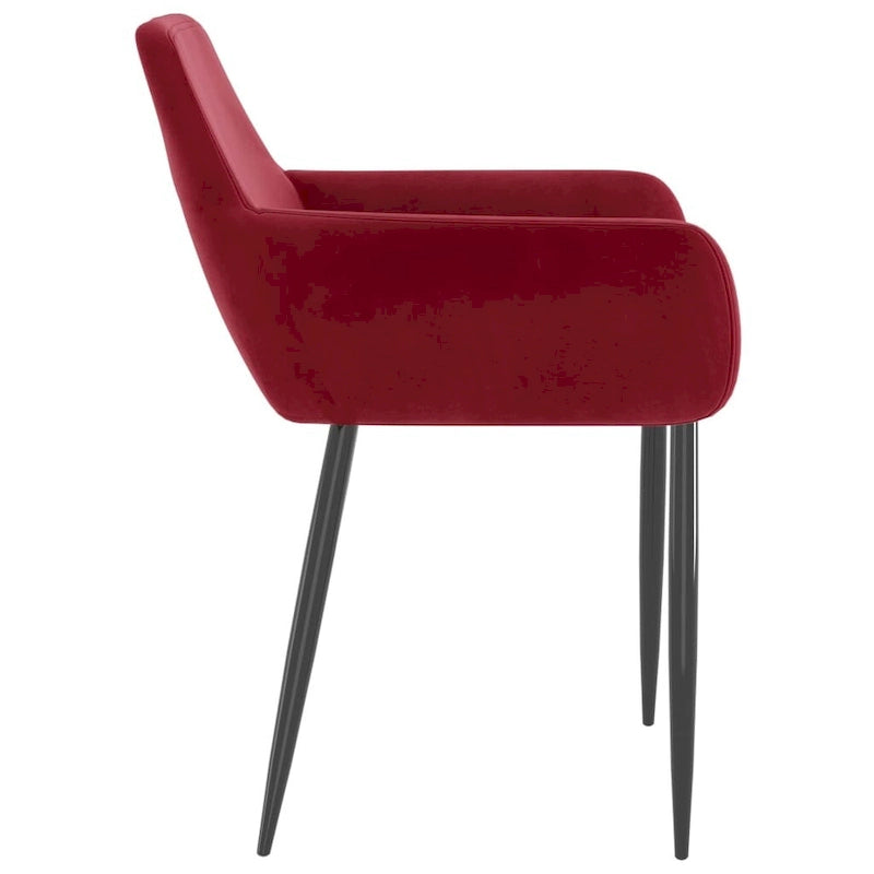 vidaXL Dining Chairs Upholstered Chair with Metal Legs for Living Room Velvet - 22 x 22 x 30.7