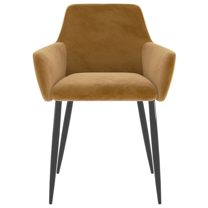 vidaXL Dining Chairs Upholstered Chair with Metal Legs for Living Room Velvet - 22 x 22 x 30.7