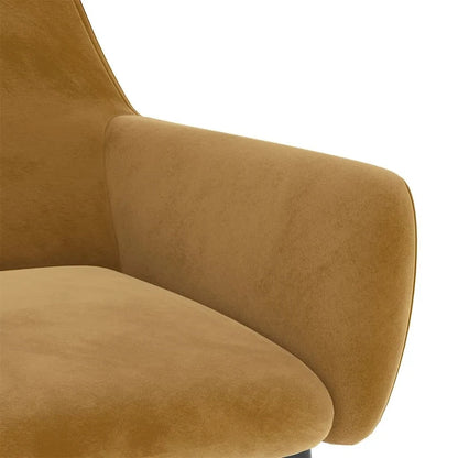 vidaXL Dining Chairs Upholstered Chair with Metal Legs for Living Room Velvet - 22 x 22 x 30.7