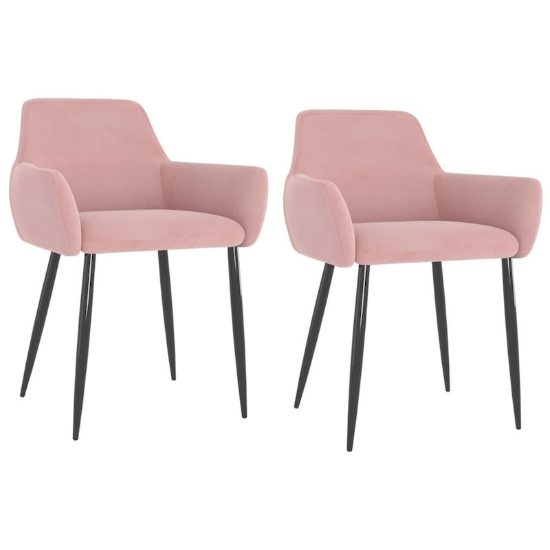 vidaXL Dining Chairs Upholstered Chair with Metal Legs for Living Room Velvet - 22 x 22 x 30.7