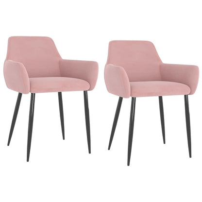 vidaXL Dining Chairs Upholstered Chair with Metal Legs for Living Room Velvet - 22 x 22 x 30.7