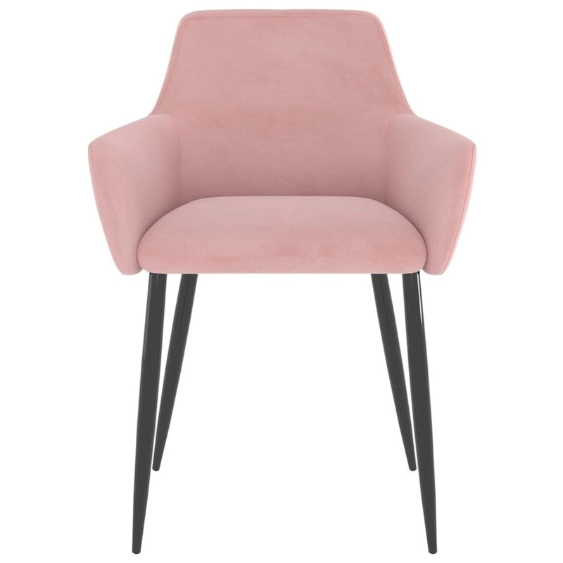 vidaXL Dining Chairs Upholstered Chair with Metal Legs for Living Room Velvet - 22 x 22 x 30.7
