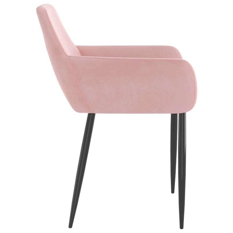 vidaXL Dining Chairs Upholstered Chair with Metal Legs for Living Room Velvet - 22 x 22 x 30.7