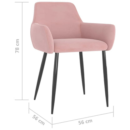 vidaXL Dining Chairs Upholstered Chair with Metal Legs for Living Room Velvet - 22 x 22 x 30.7