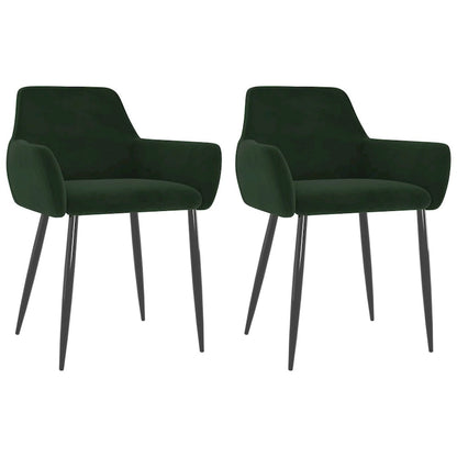 vidaXL Dining Chairs Upholstered Chair with Metal Legs for Living Room Velvet - 22 x 22 x 30.7