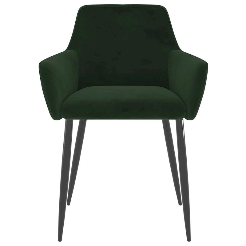 vidaXL Dining Chairs Upholstered Chair with Metal Legs for Living Room Velvet - 22 x 22 x 30.7