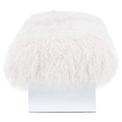 SAFAVIEH Couture Gaetane Sheepskin Ottoman