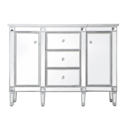 2-Door Mirrored Accent Cabinet