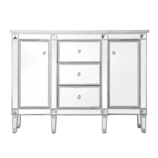 2-Door Mirrored Accent Cabinet