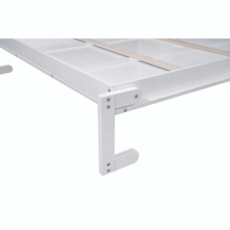 Queen Size Murphy Bed with Shelves and LED Lights