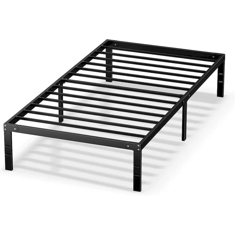 Bed Frame, Metal Platform Frames No Box Spring Needed, Heavy Duty with Storage Space, 14 Inches High, Sturdy Steel Slat Support