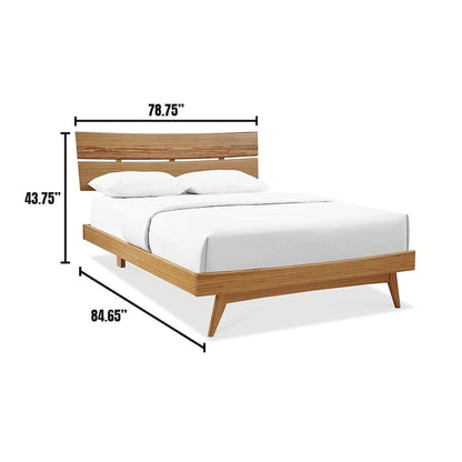 Sarah Queen Platform Bed, Burgundy