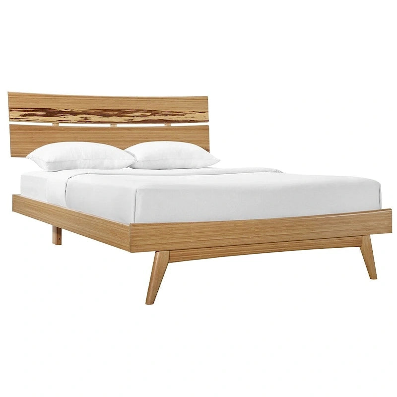 Sarah Queen Platform Bed, Burgundy