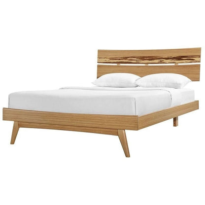 Sarah Queen Platform Bed, Burgundy