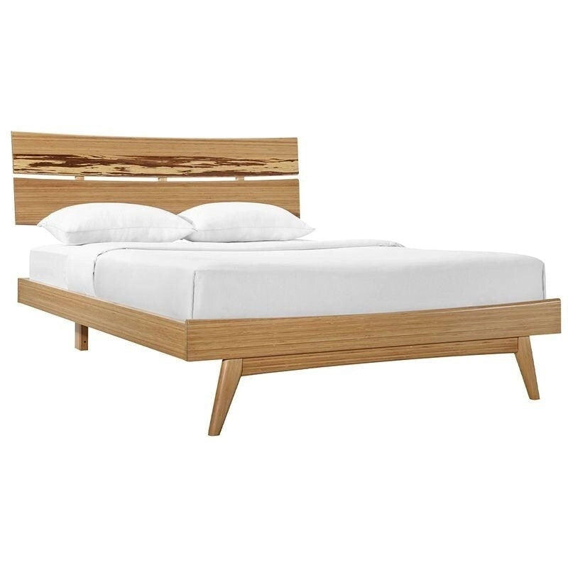 Sarah Queen Platform Bed, Burgundy