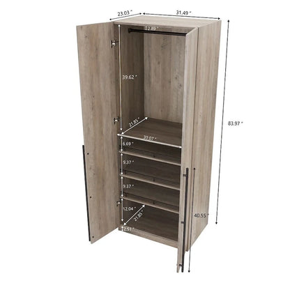 Manhattan Comfort Lee Modern 3.0 Freestanding Wardrobe Closet Armoire Set of 3