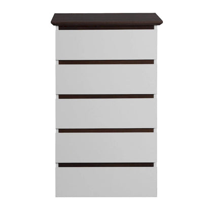 Dresser with Drawers, 5 Drawer Dresser with Wood Color Top, Small Dresser for Kids Bedroom, Living Room,