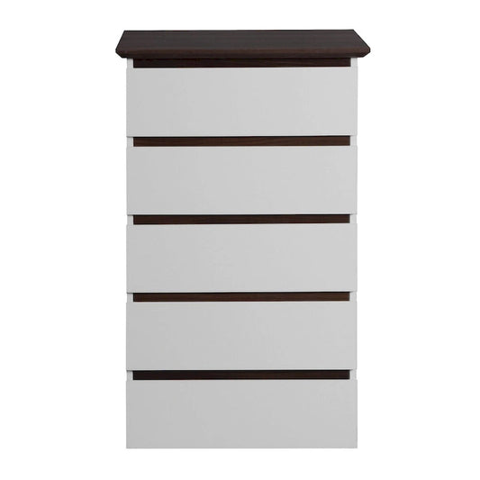 Dresser with Drawers, 5 Drawer Dresser with Wood Color Top, Small Dresser for Kids Bedroom, Living Room,