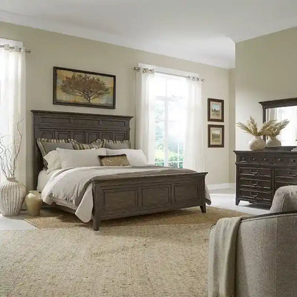 Paradise Valley Saddle Brown Panel Bed Frame - 2 Size Options