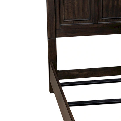 Paradise Valley Saddle Brown Panel Bed Frame - 2 Size Options