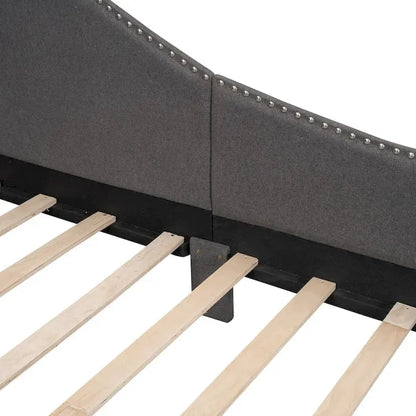 Twin Size Upholstered Daybed with Headboard and Armrest