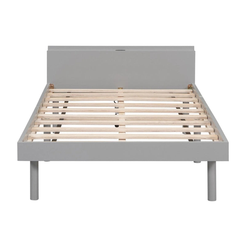 Modern Design Platform Bed with Built-in USB Port