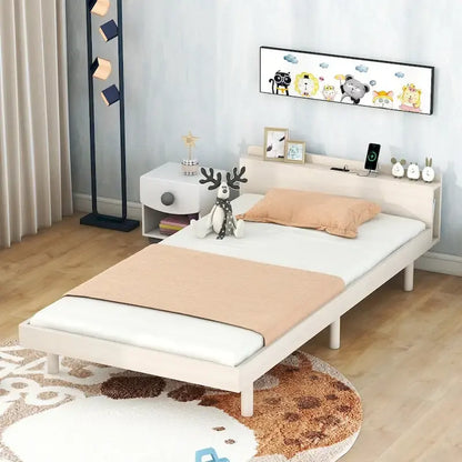 Modern Design Platform Bed with Built-in USB Port