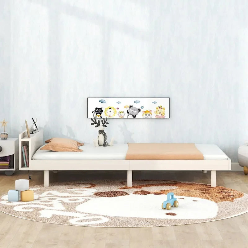 Modern Design Platform Bed with Built-in USB Port