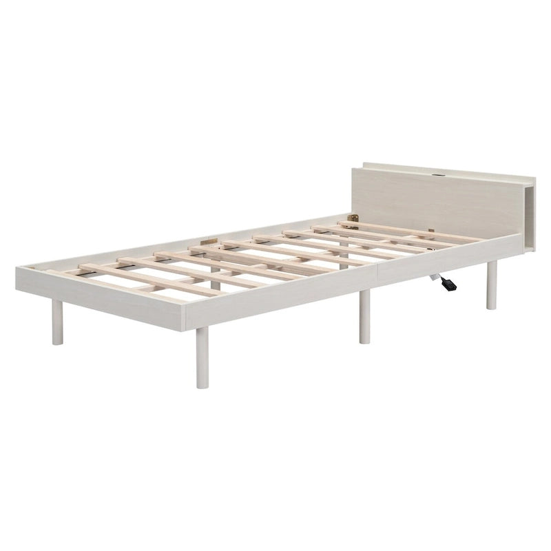 Modern Design Platform Bed with Built-in USB Port