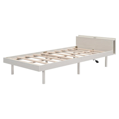 Modern Design Platform Bed with Built-in USB Port
