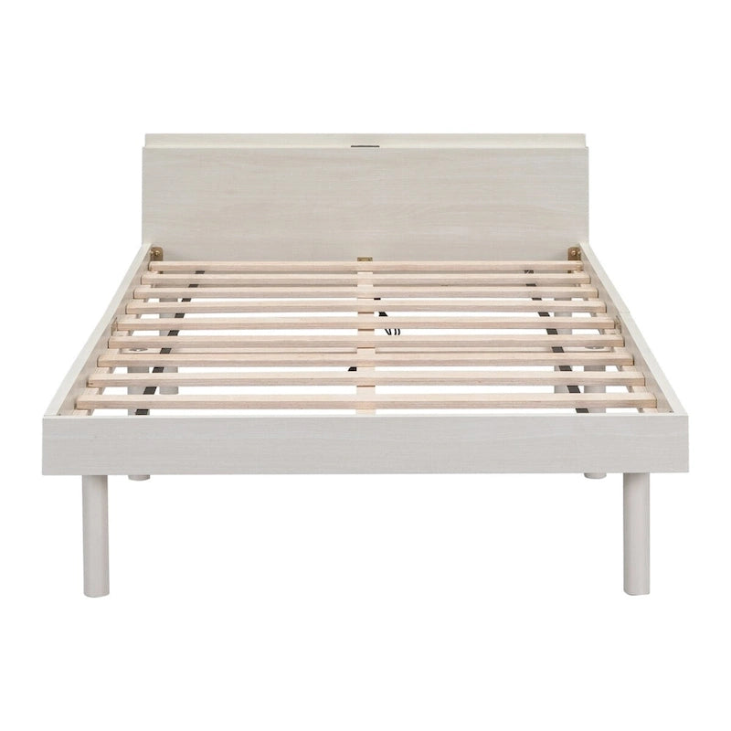 Modern Design Platform Bed with Built-in USB Port