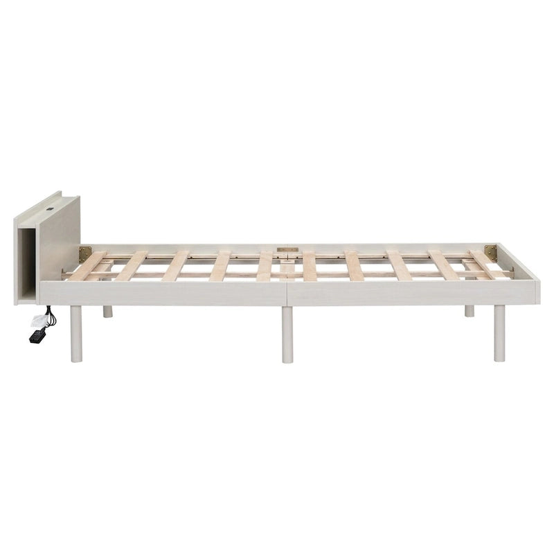 Modern Design Platform Bed with Built-in USB Port